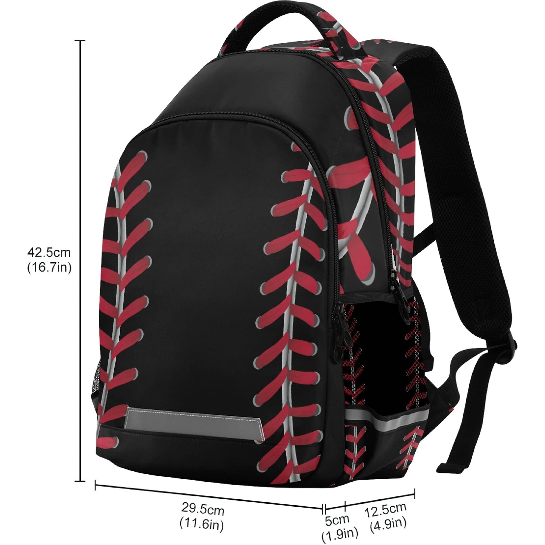 Glaphy Baseball Backpacks Laptop School Book Bag Lightweight Daypack For Men Women Teens Kids