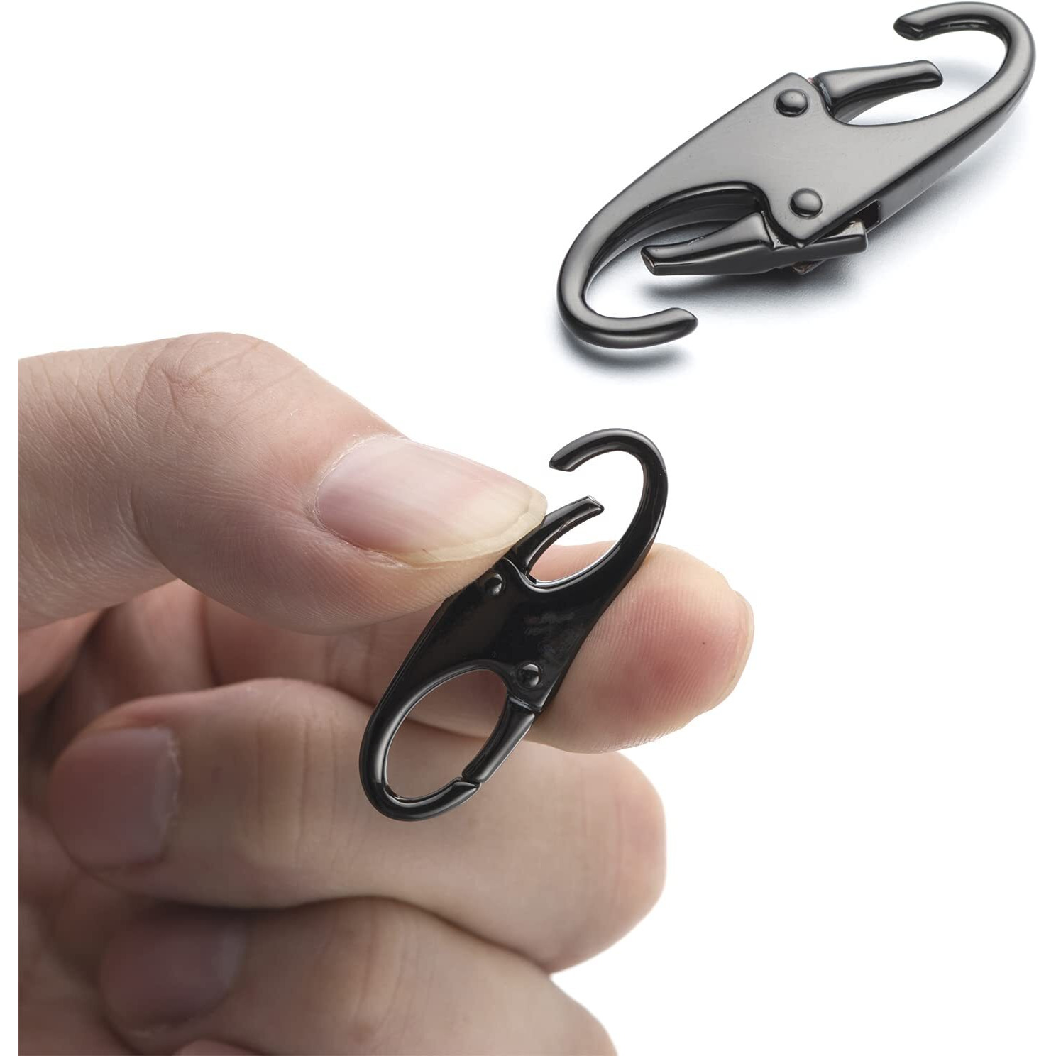 Zpsolution Double Small Carabiner Clips - Zipper Clip Theft Deterrent - Holding The Zipper Closed - Zipper Pull Replacement