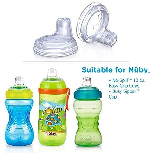 Nuby Sippy Gripper Cup Replacement Spouts (6 Count)