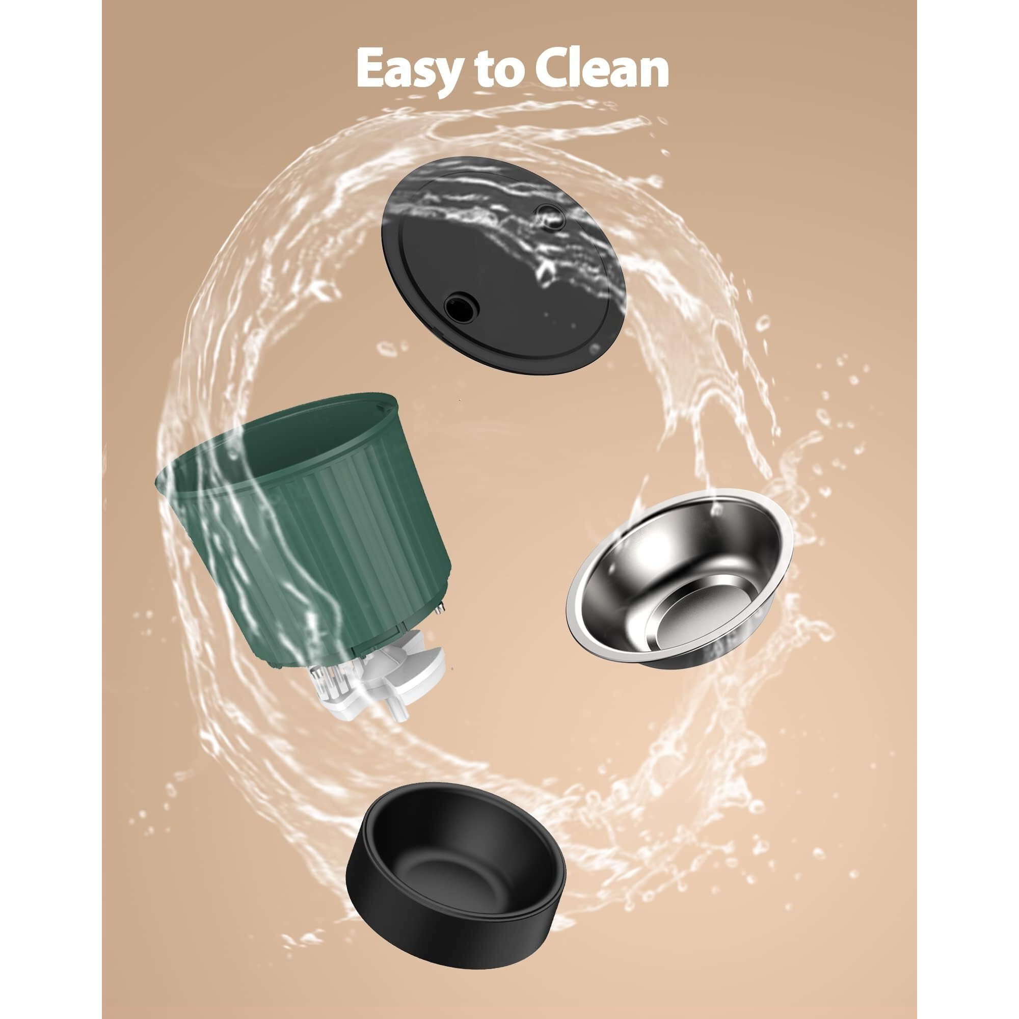 Petory Timed Automatic Cat Feeders - 4L Programable Dry Food Dispenser For Cats And Small Medium Dogs 6 Meals With Desiccant Bag Dual Power Supply 10S Voice Recorder