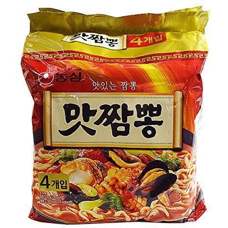 Nongshim Champong Noodle Soup Spicy Seafood Flavor 4.58 Ounce (Pack Of 4)