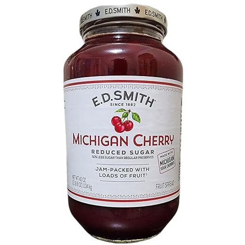 E. D. Smith Cherry Spread. Two Pack 40 Oz Large Jar