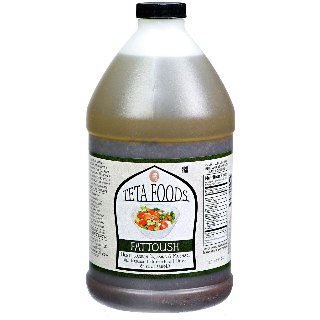 Teta Foods Mediterranean Fattoush Salad Dressing 64 Fz