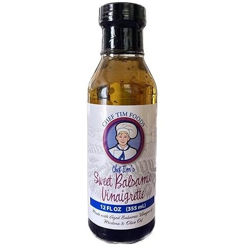 Chef Tim's Sweet Balsamic Vinaigrette 12 Oz. Salad Dressing & Marinade &quotShake, Shake, Shake. Don'T Refrigerate"