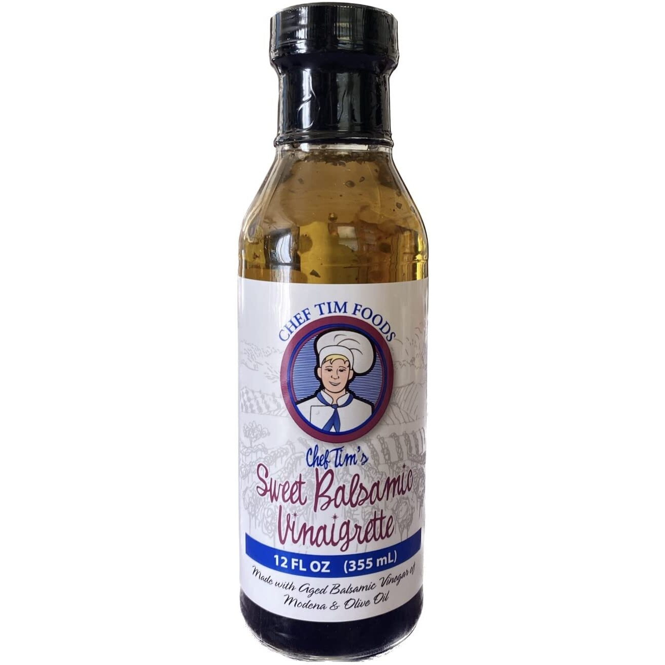 Chef Tim's Sweet Balsamic Vinaigrette 12 Oz. Salad Dressing & Marinade &quotShake, Shake, Shake. Don'T Refrigerate"