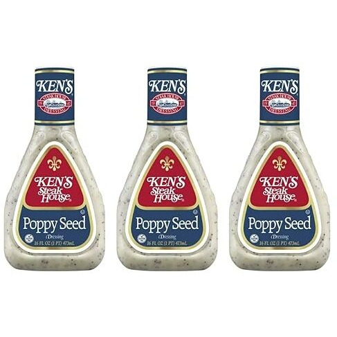 Ken's Steak House Poppy Seed Dressing, 16 Fl Oz (Pack Of 3)