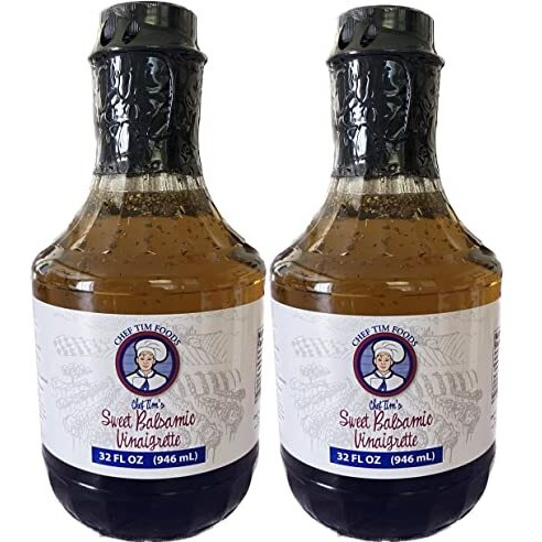 Chef Tim's Sweet Balsamic Vinaigrette 32 Oz (Pack Of 2) Salad Dressing & Marinade &quotShake, Shake, Shake. Don'T Refrigerate"