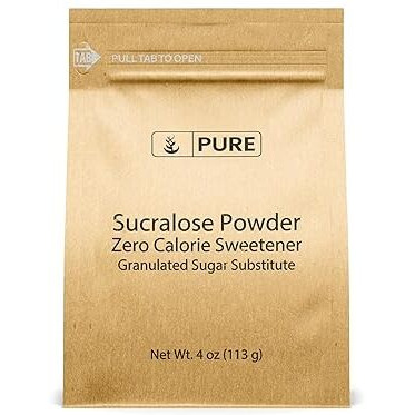 Pure Original Ingredients Sucralose Powder (4 Oz) Zero Calorie Sweetener, Sugar Substitute, Great For Cooking & Baking.