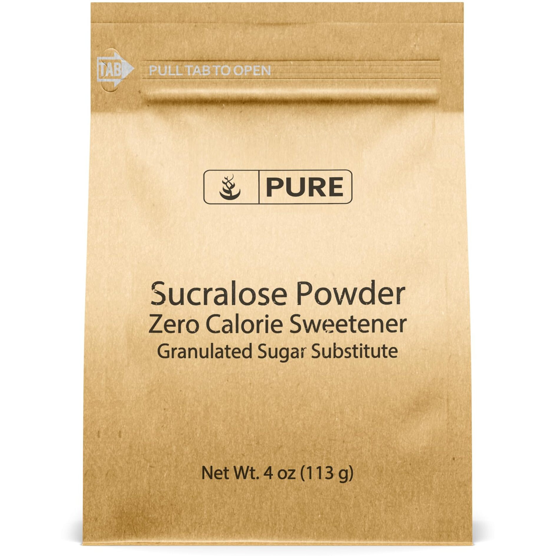 Pure Original Ingredients Sucralose Powder (4 Oz) Zero Calorie Sweetener, Sugar Substitute, Great For Cooking & Baking.
