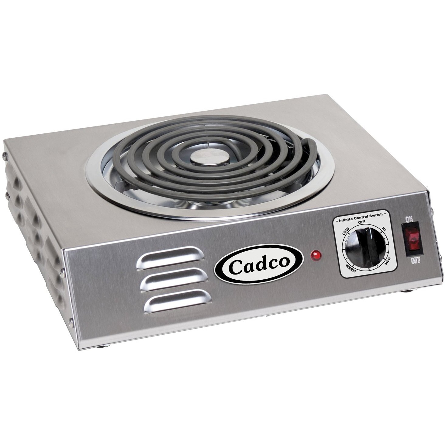 Cadco Csr-3T 14" Electric Hotplate W/ (1) Burner & Infinite Controls, 120V