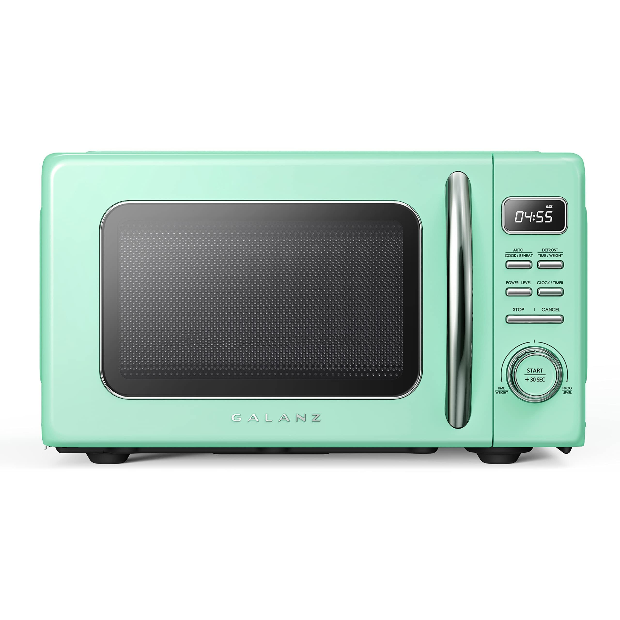 Galanz Glcmkz07Gnr07 Retro Countertop Microwave Oven With Auto Cook & Reheat, Defrost, Quick Start Functions, Easy Clean With Glass Turntable, Pull Handle7 Cu Ft, Green