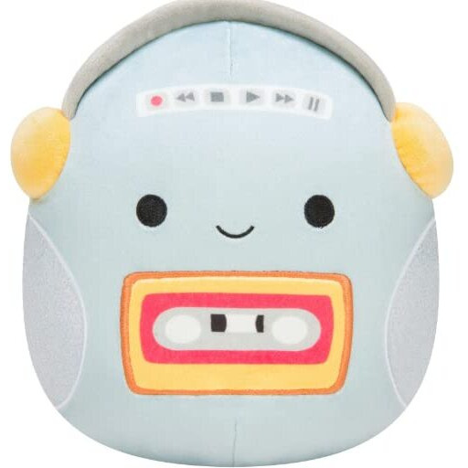 Squishmallows Official Kellytoy 8 Casja The Cassette Player Plush Toy S8-1131 Retro Cassette Old School