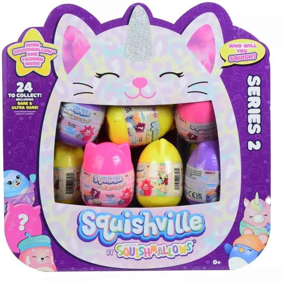 Squishmallows Squishville Mystery Mini Series 2 Plush Assortment Blind Package - Colors And Styles May Vary (3 Pack)