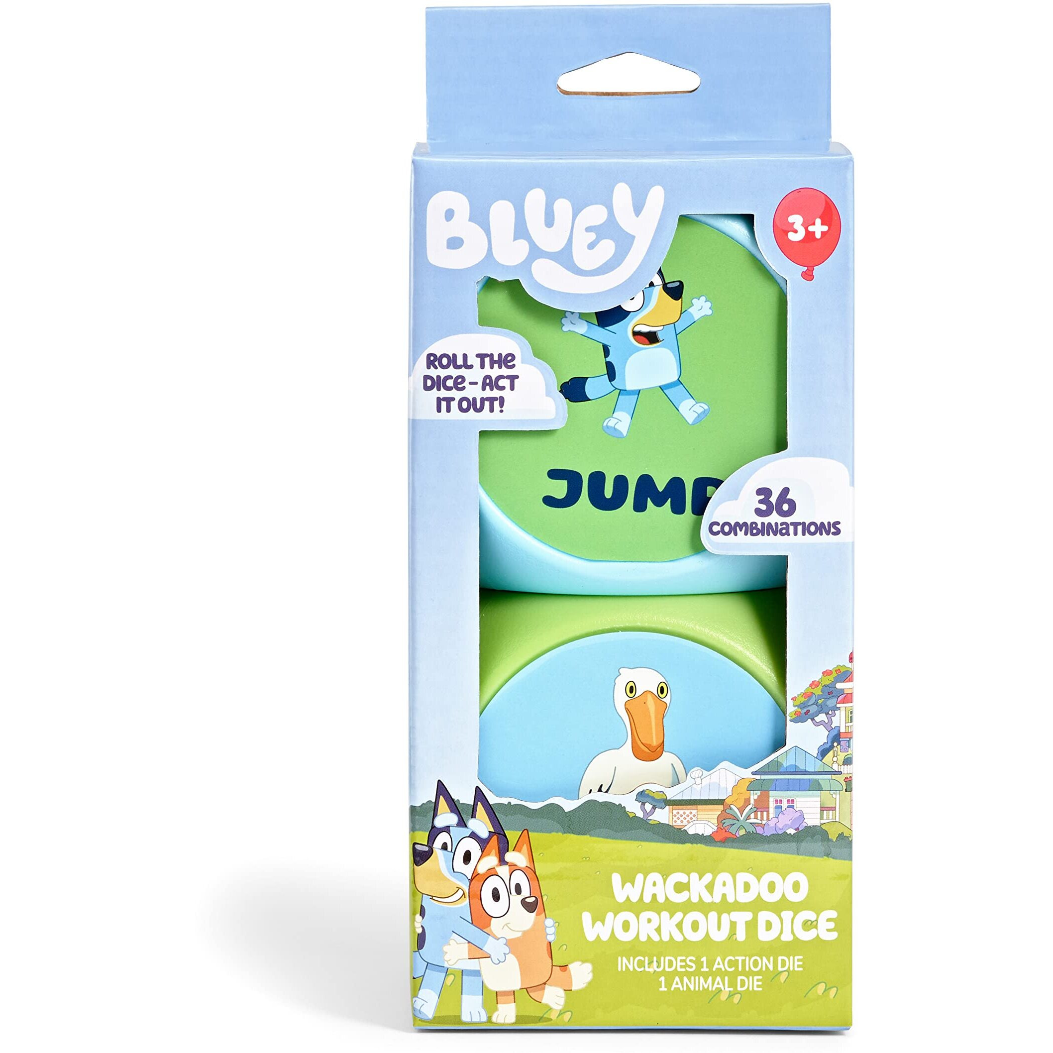Bluey Wackadoo Dice Imagination Act Out The Action Game  Family Game Night For All Ages  Creative And Engaging Fun For All Featuring Bluey And Bingo With 36 Unique And Silly Combinations