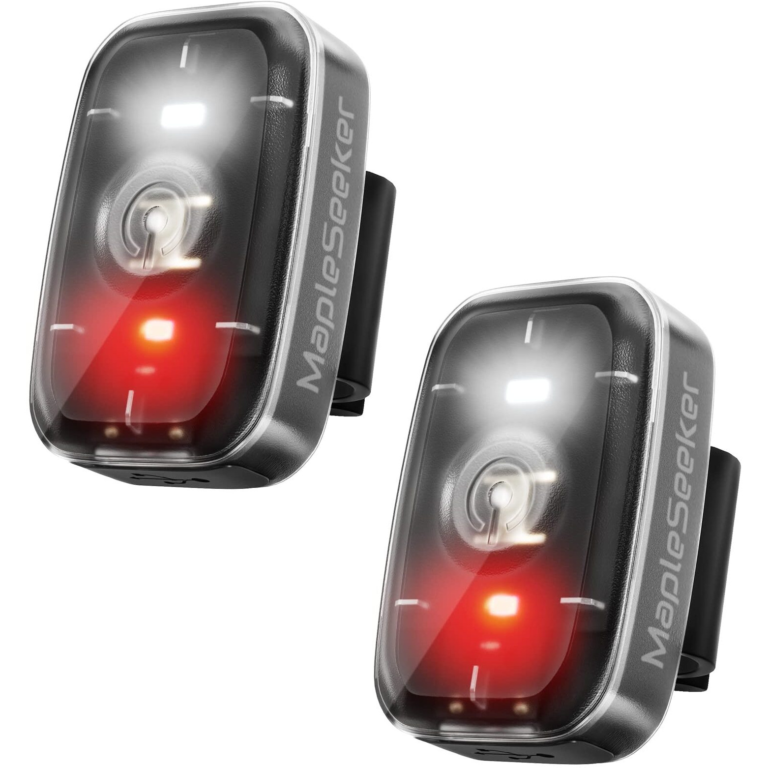 Led Safety Light Clip On Stroberunning Lights For Runners Bike Tail Light With 5 Lighting Modes High Visibility Accessories For Cycling Hiking Dogs And Kids (2-Pack Black)