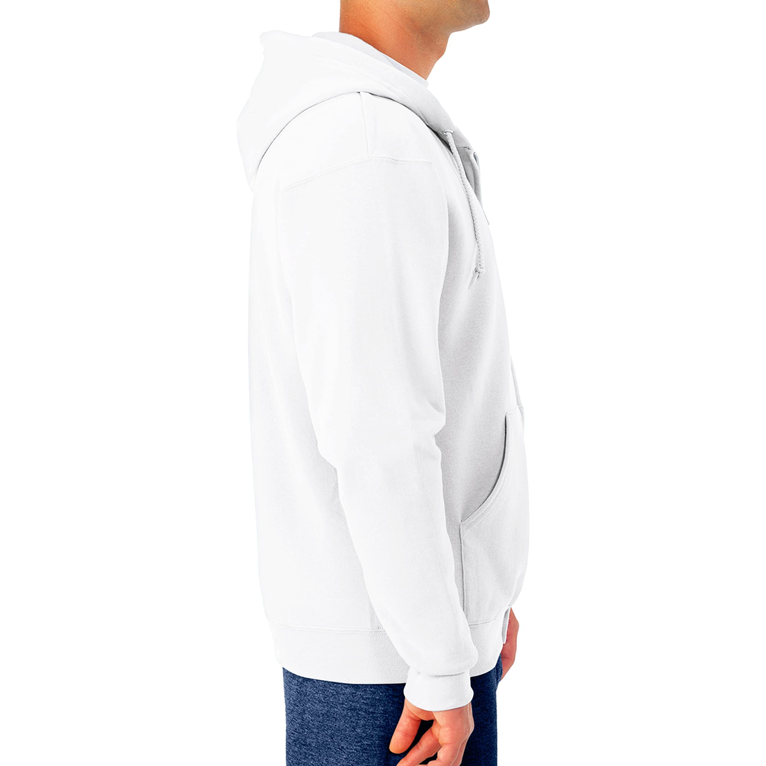 Jerzees -Men's Nublend Fleece Hoodies And Sweatshirts, Full Zip-White, Large
