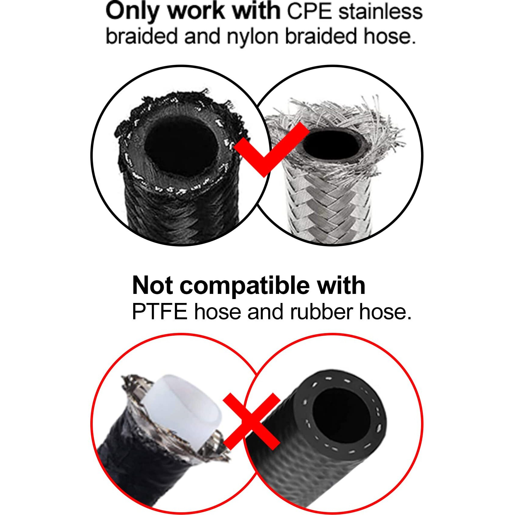 Evil Energy 6An Hose End Fitting 45 Degree Swivel For Cpe Braided Hose Black