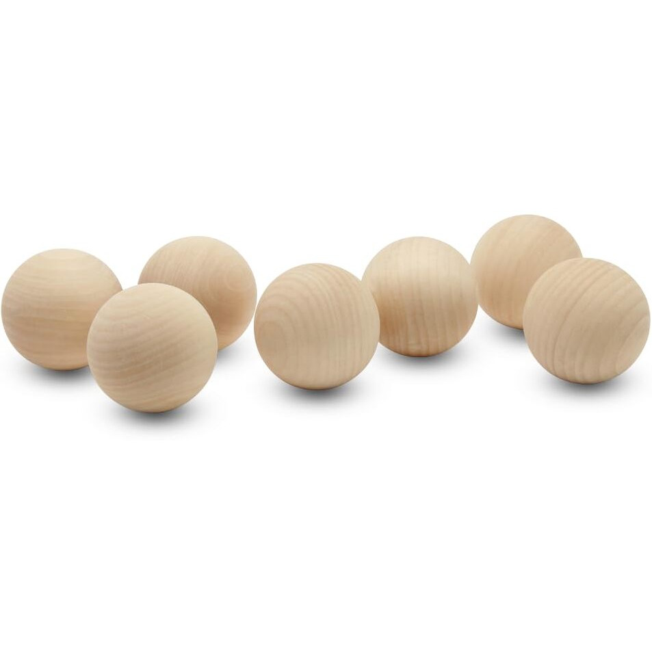 3 Inch Wooden Round Ball, Bag Of 10 Unfinished Natural Round Hardwood Balls, Smooth Birch Balls, For Crafts And Diy Projects (3 Inch Diameter) By Woodpeckers