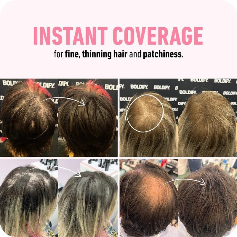 Boldify Hair Fibers (56G) - Fill In Thinning And Fine Hair For An Instantly Fuller, Thicker Look - 14 Shades For Women & Men - Ash Brown