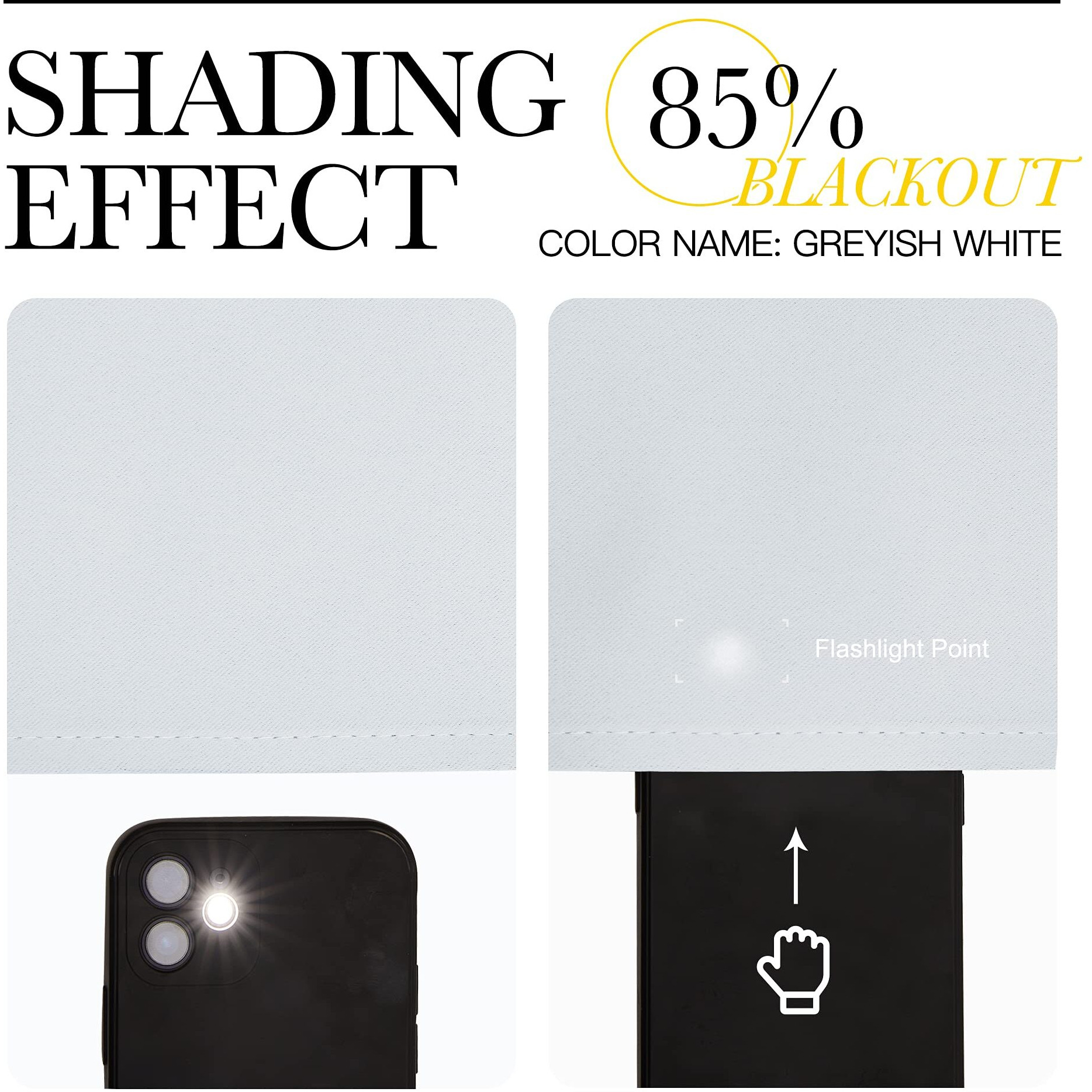 Nicetown Room Darkening Curtain For Bedroom - (Greyish White/Silver Grey Color) Solid Thermal Insulated Blind Room Darkening Drape/Drapery For Windows,52X63 Inches, 1 Pack