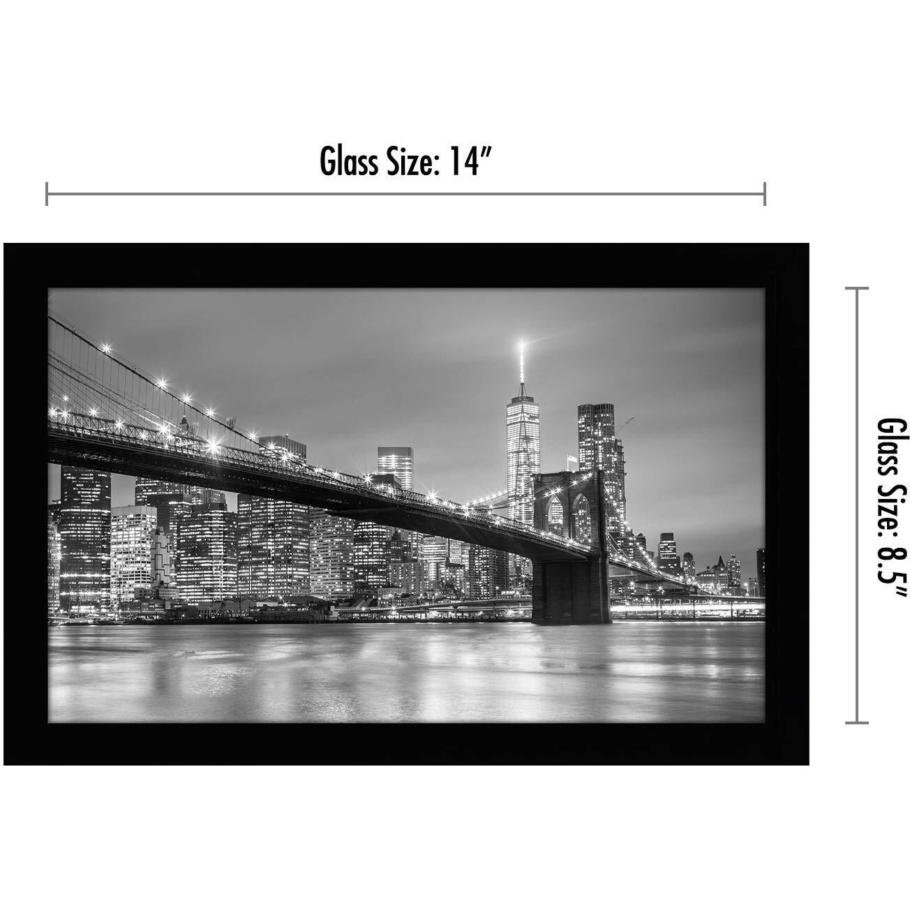 Americanflat 8.5X14" Picture Frame In Black - Legal Paper Size Composite Wood Frame With Shatter Resistant Glass Cover - Horizontal And Vertical Formats For Wall With Included Hanging Hardware