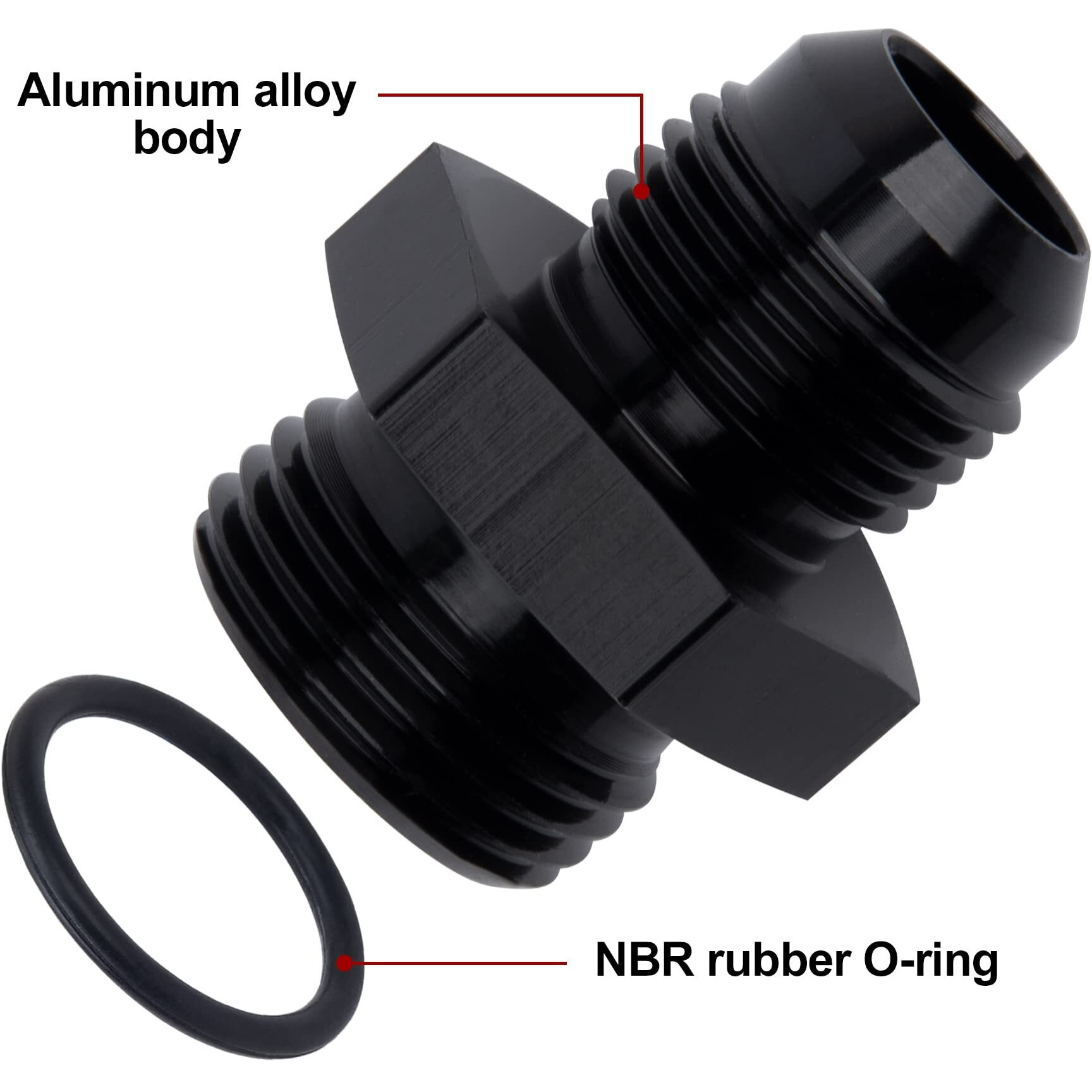 Evil Energy 8An Flare To An10 Orb Male O-Ring Fitting Adapter 2Pcs