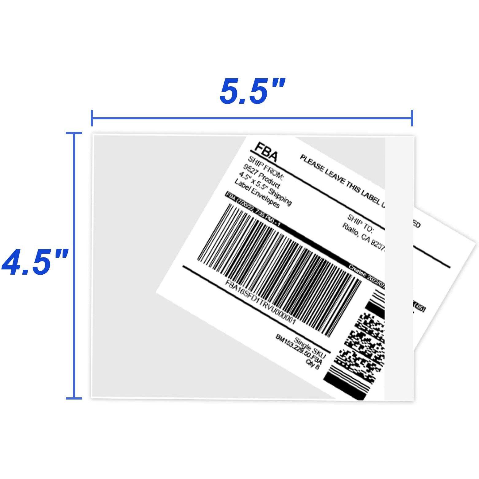 9527 Product 4.5" X 5.5" Clear Adhesive Top Loading Packing List/Shipping Label Envelopes (200 Pack)