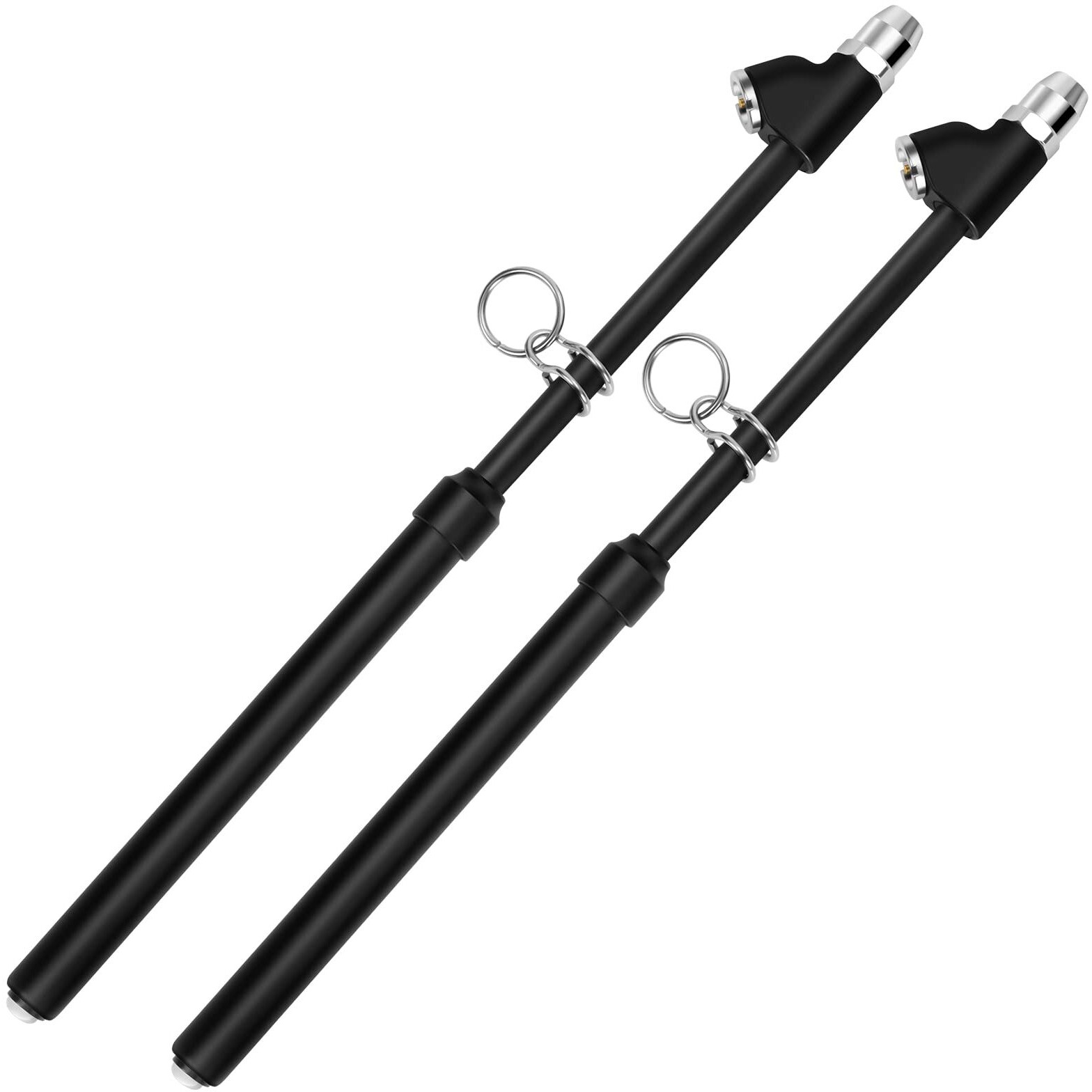 Godeson Heavy Duty Tire Pressure Gauge, Straight-On Dual Head Tire Air Gauge Range 10-150Psi, Extended Tube Tire Gauge Suitable For Semi Truck, Rv,And Bus(2 Pack)