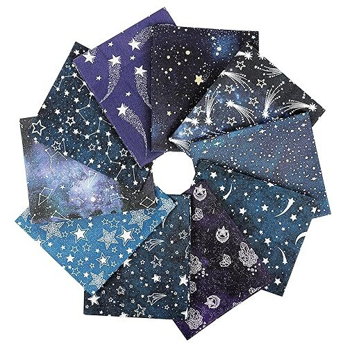 Craftido -25 Options- 100% Cotton Quilting Fabric Bundles 10Pcs Fat Quarters 18