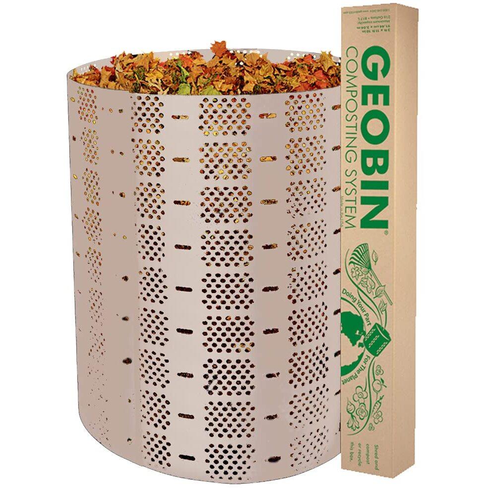 Compost Bin By Geobin - 246 Gallon, Expandable, Easy Assembly, Made In The Usa (Tan)