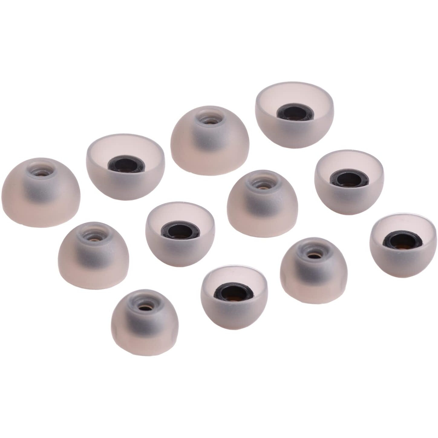 6 Pairs Replacement Earbuds Tips Silicone Eartips Set For Samsung Galaxy Buds 2 Headphones WirelessFit In Case Ear Tips (Black)