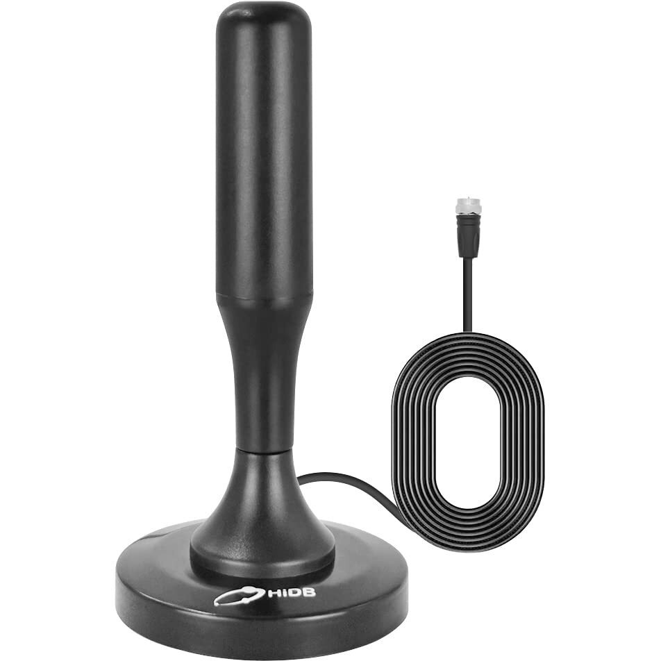 Tv Antenna, Digital Tv Antenna Indoor For Smart Tv, 360A Reception & Strong Magnetic Base Digital Hdtv Antenna, Long Range Reception- Support 4K 1080P Fire Tv Stick And All Tvs - 10Ft Long Cables