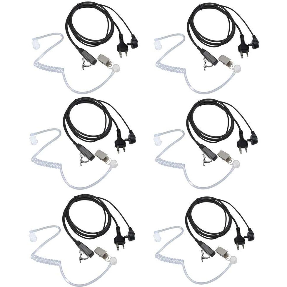 Kctin Walkie Talkie Headset For Midland With Mic Security Earpiece For Gxt1000Vp4 Lxt500Vp3 Gxt1050Vp4 Gxt1000Xb (6 Packs)