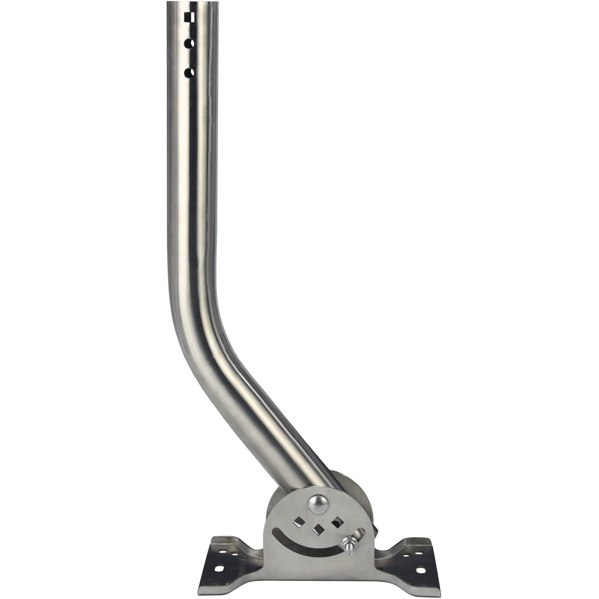 Proxicast Pro-Grade J-Max 100% Solid Stainless Steel Antenna Mount - Universal Outdoor Adjustable Pivot/Lock Bracket & J-Pipe Mast (1.5" X 18" Pole) For Wall, Eave Or Roof Mounting (Ant-800-Jp3)