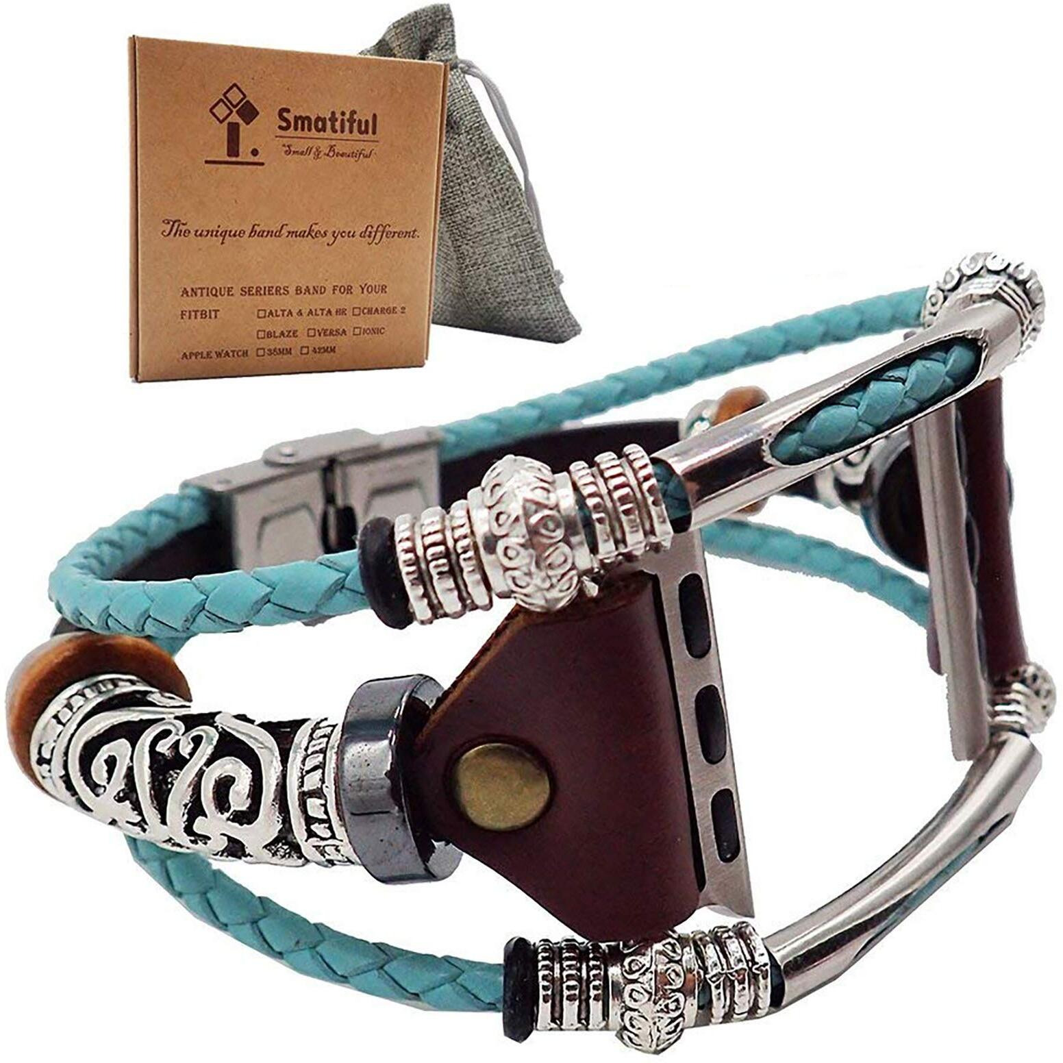 Smatiful Bands For Women, Adjustable Replacement Strap Band For Apple Watch 38Mm & 40Mm, Turquoise (Teal Green)