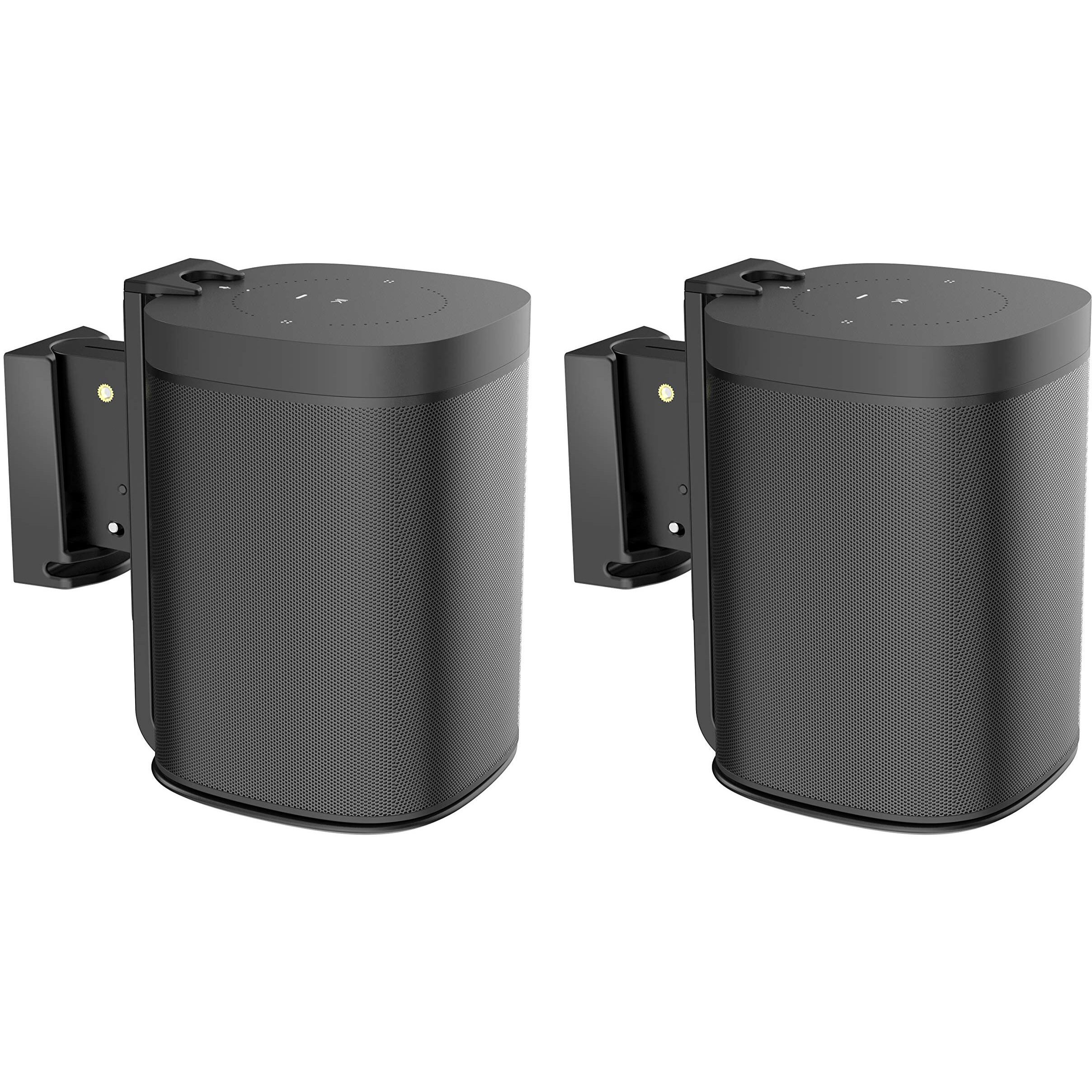 Ynvision.Design Adjustable Wall Mount Bracket Compatible With Sonos One, One Sl, And Play1 Speaker | 2 Pack | (Black)