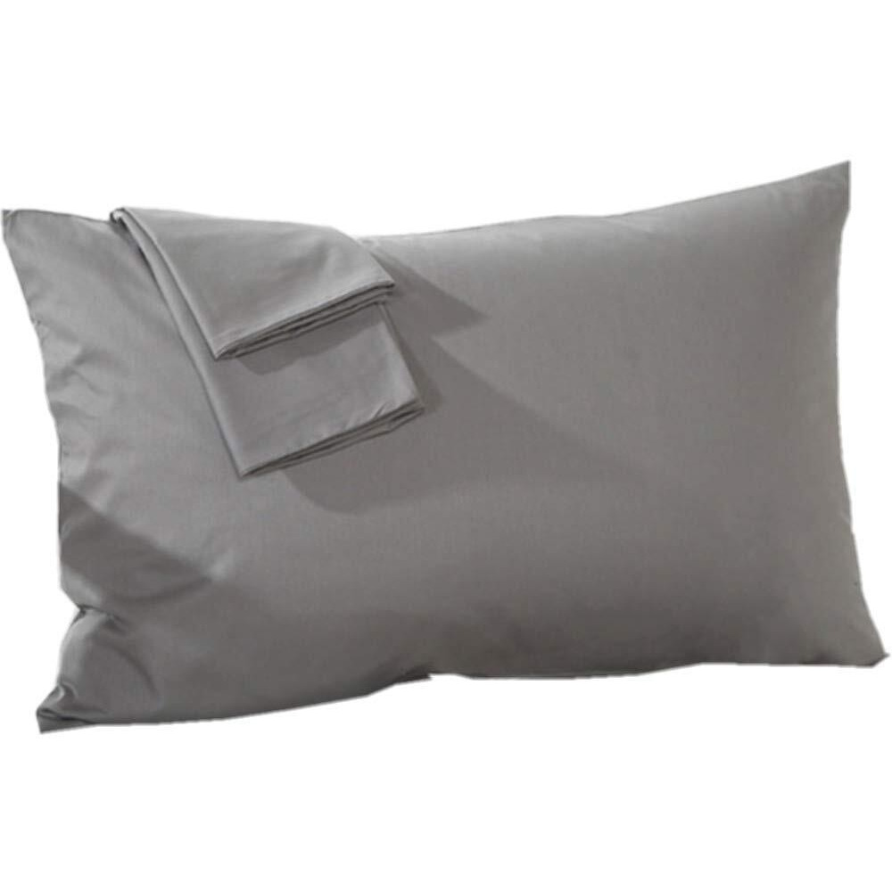 Travel Pillowcase 12X16 500 Thread Count Egyptian Cotton Set Of 2 Toddler Pillowcase Zipper Closer 100% Egyptian Cotton (Toddler Travel 12X16 Zipper, Dark Grey Solid)