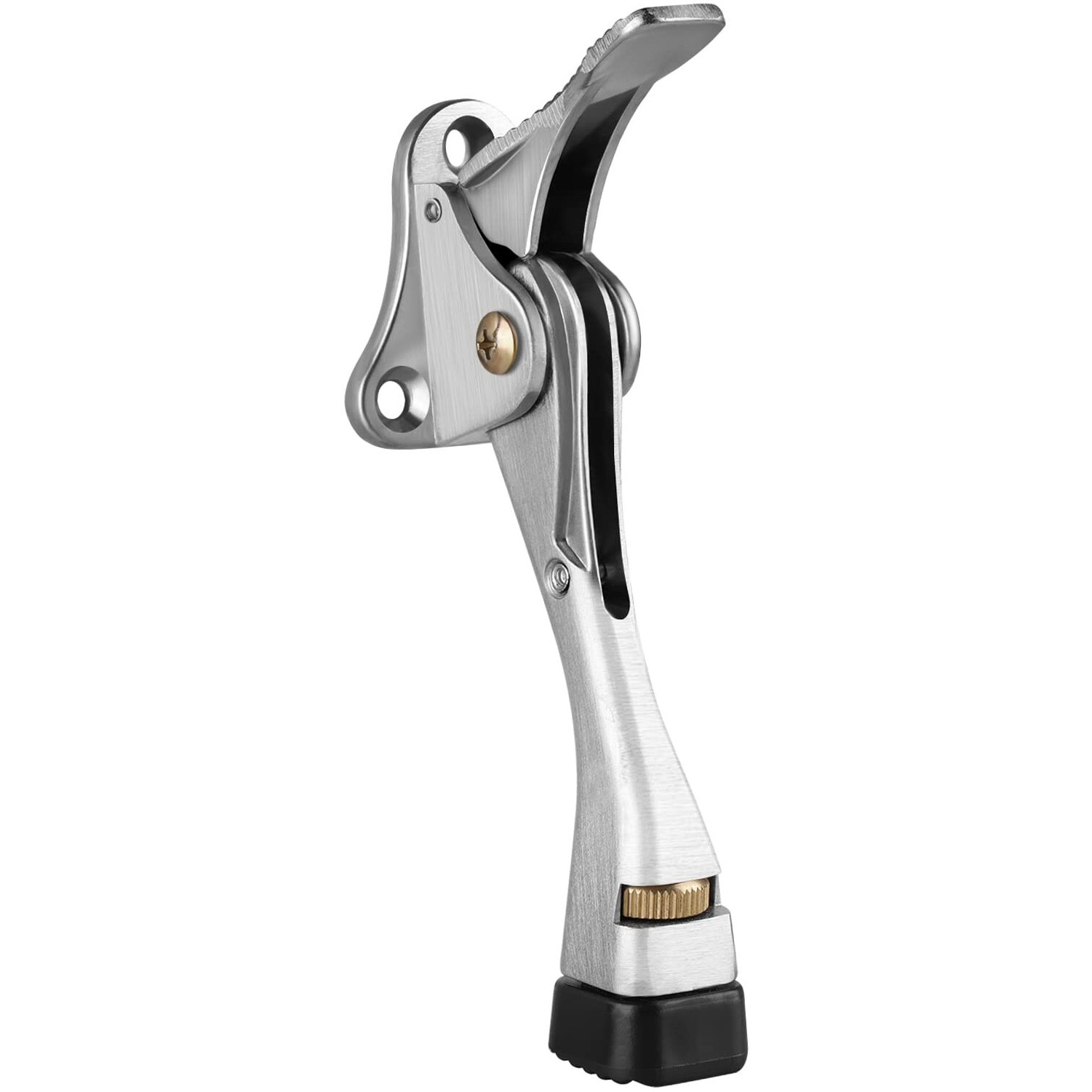 Gotega Door Stopper, Kickdown Door Stop With One Touch Adjustable Height And Rubber Tip 4 Inches, Door Stops