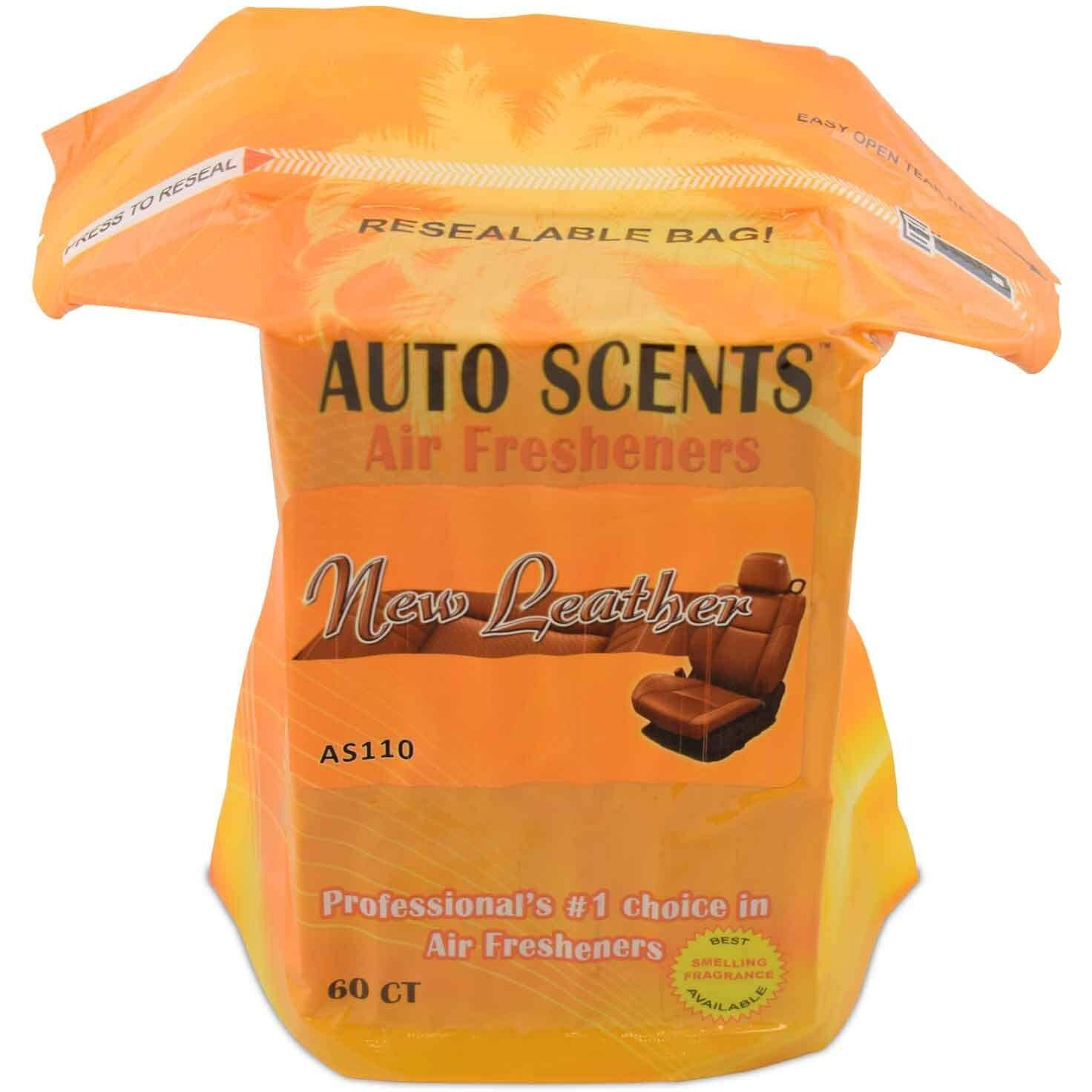 New Leather Scent Professional Air Freshener Pads - Remove The Worst Smells With These Heavy Duty Pads (60 Pads Per Pack) (New Leather Scent)