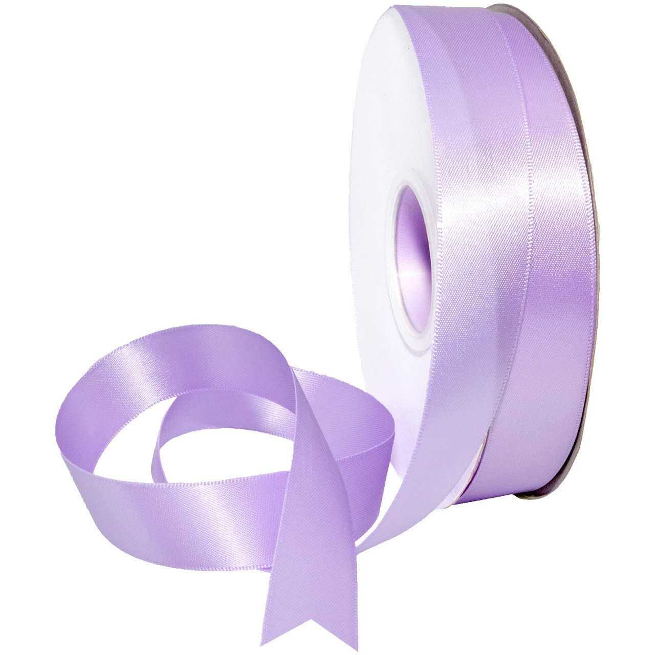 Morex Ribbon Double Face Satin Ribbon, 7/8&quotX 50 Yd, Light Orchid