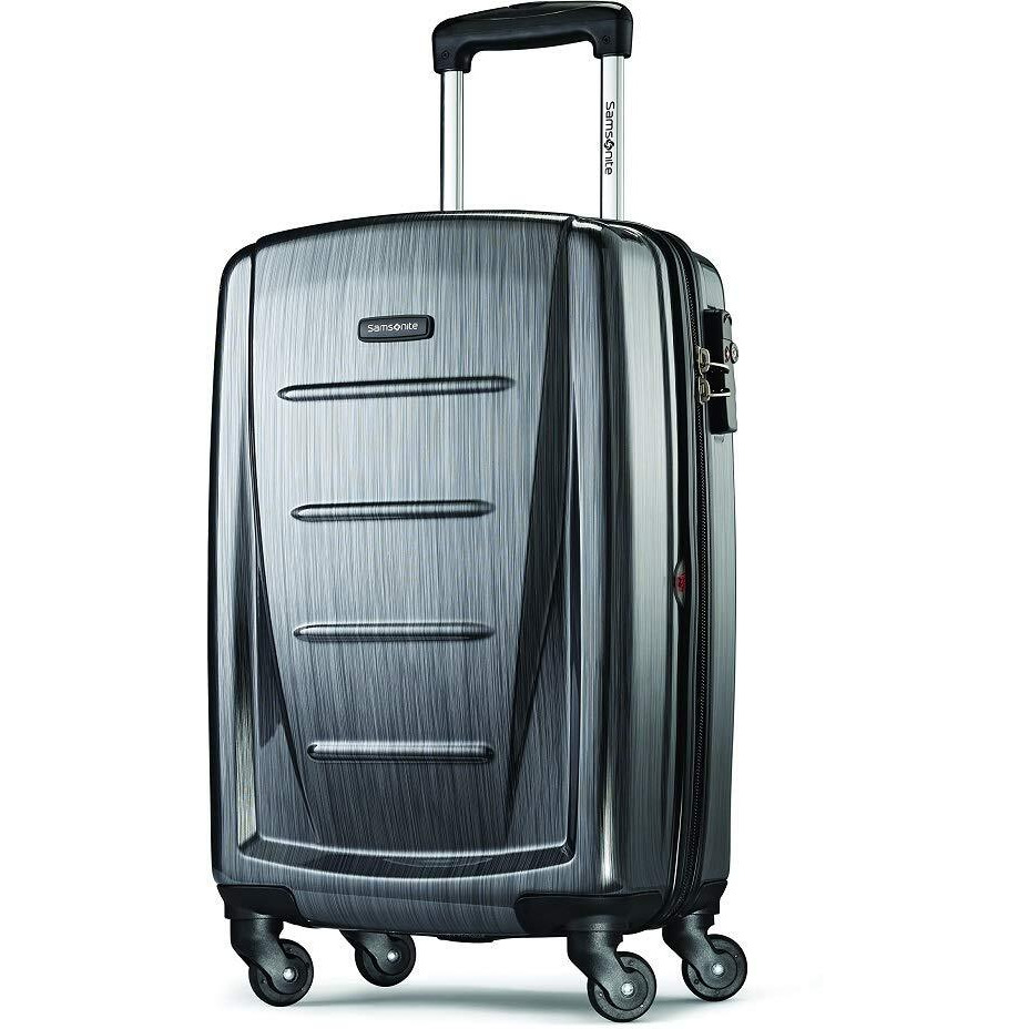 Samsonite Winfield 2 Hardside Expandable Luggage With Spinner Wheels, Checked-Medium 24-Inch, Charcoal