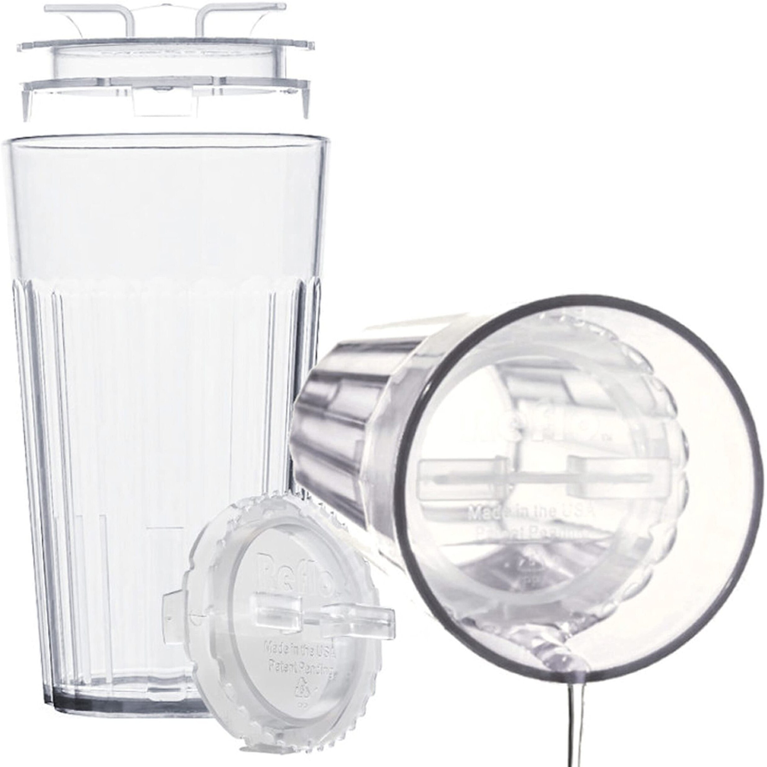 Reflo Smart Cup (Clear 4-Pack) Open Training Cup, Toddler Cup, No Suction 6Oz, 360 Control-Flow, Usa Made Premium High-Impact Plastic