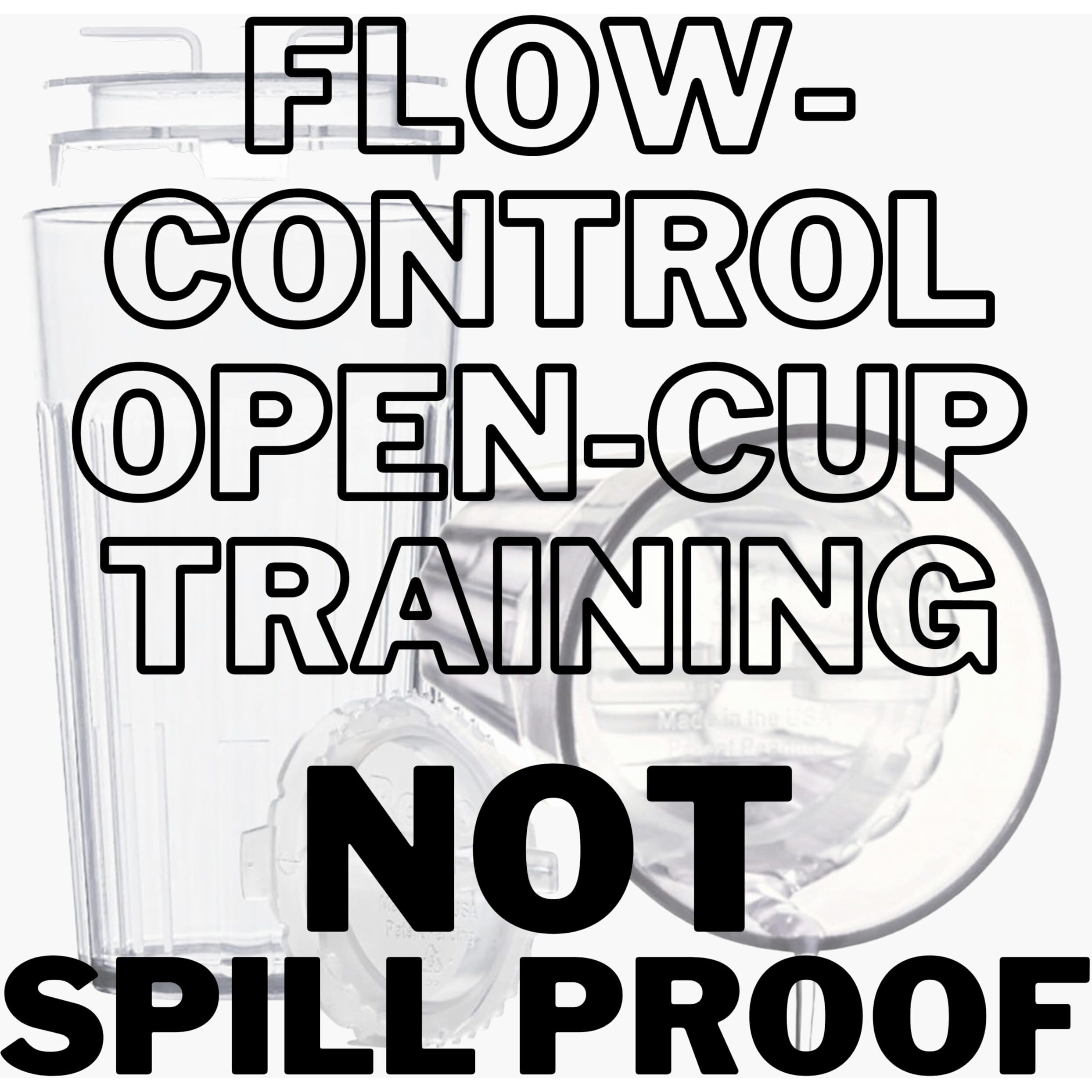 Reflo Smart Cup (Clear 4-Pack) Open Training Cup, Toddler Cup, No Suction 6Oz, 360 Control-Flow, Usa Made Premium High-Impact Plastic