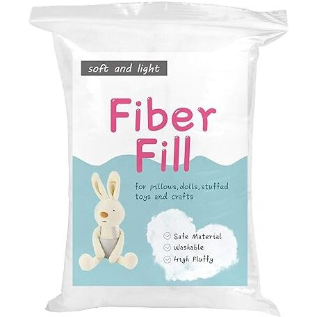 Lokunn 7.05Oz Polyester Fiber Fill, Stuffing Pillow Filling Stuffing Cushion Filling, Batting High Resilience Fill Fiber, Stuffing For Stuffed Animals/Diy Crafts (White)