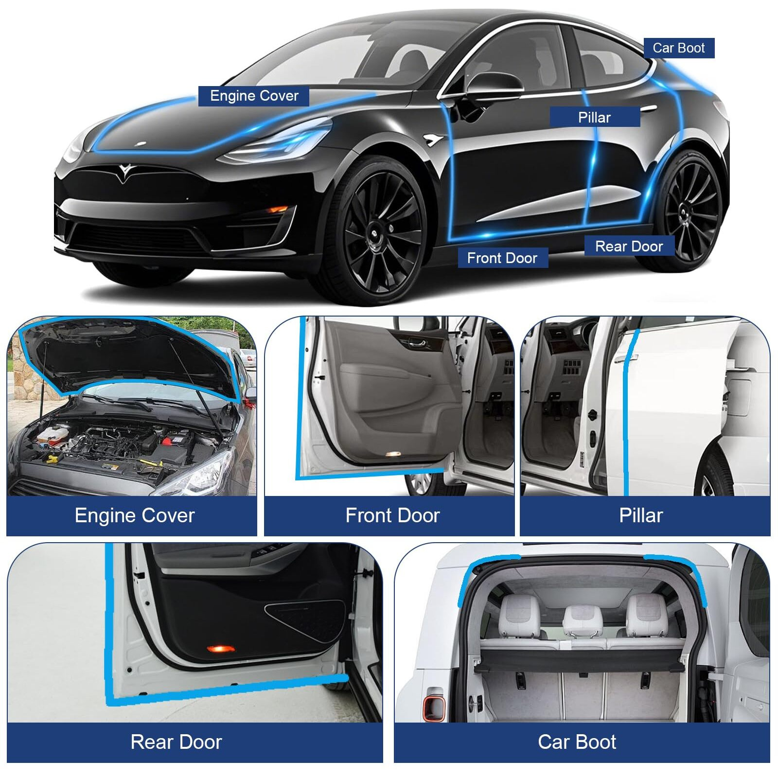 Storystore Automotive Door Weather Stripping 32.8Ft Car Door Rubber Edge Trim Seal Strip Gasket With Side Car Door Seal For Bus Camper Boat Rv Truck Doors