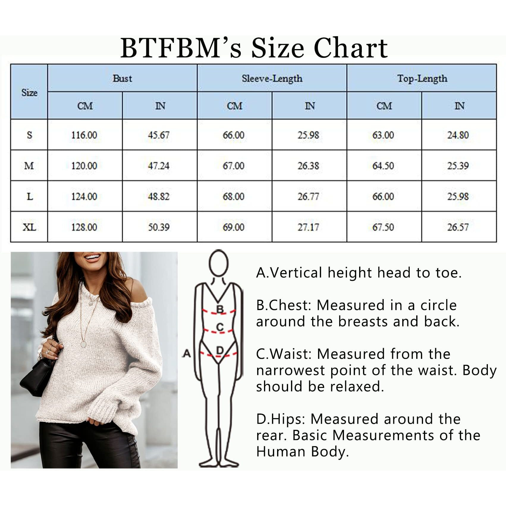 Btfbm Women Casual Long Sleeve Fall Sweaters Crew Neck Solid Color Soft Ribbed Knitted Oversized Pullover Loose Fit Jumper(Solid White, Small)
