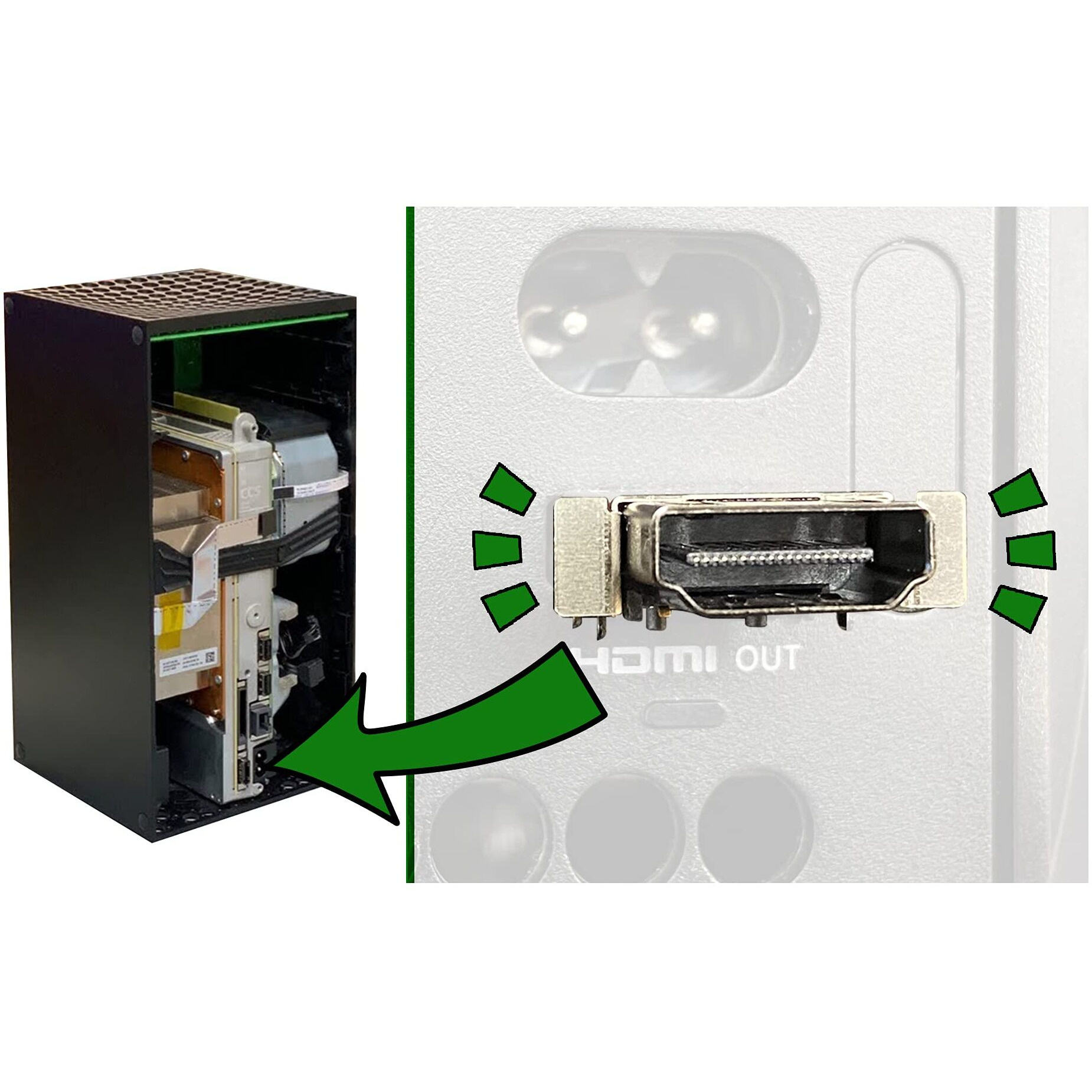 Hdmi Port Replacement For Xbox Series X, Display Socket Jack Connector Repair For Xsx Console, M1087810-Original Oem Quality