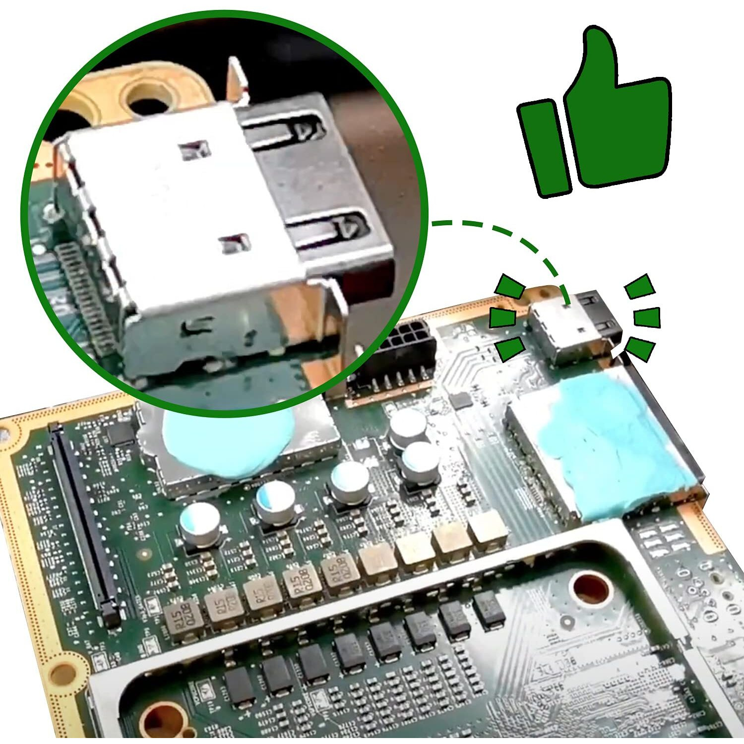 Hdmi Port Replacement For Xbox Series X, Display Socket Jack Connector Repair For Xsx Console, M1087810-Original Oem Quality