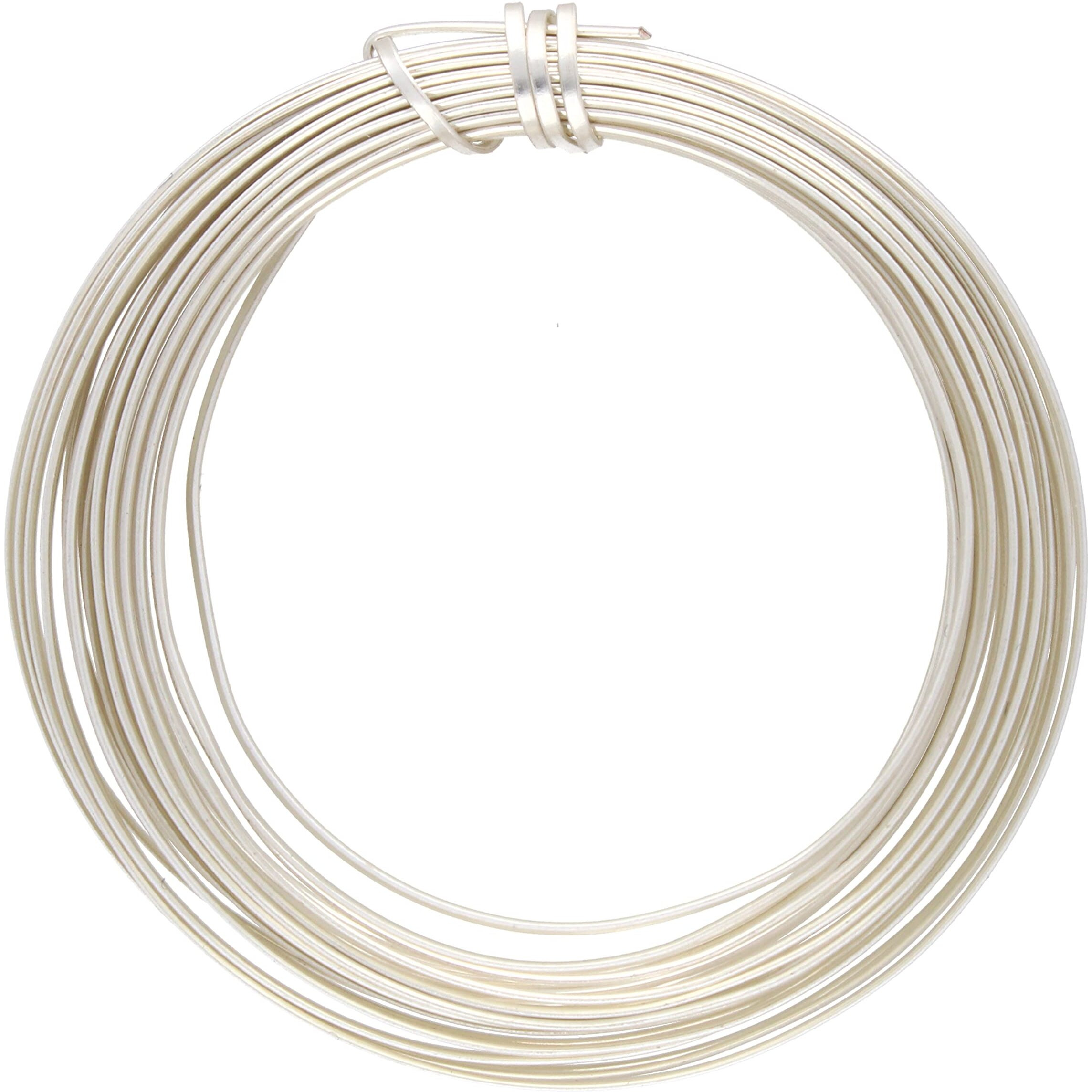 The Beadsmith Square Craft Wire - Wire Elements - Soft Temper - 21 Gauge, 4 Yard Coil - Silver Color - Beading Wire Used For Jewelry Making, Wire Wrapping, And Other Diy Arts & Crafts