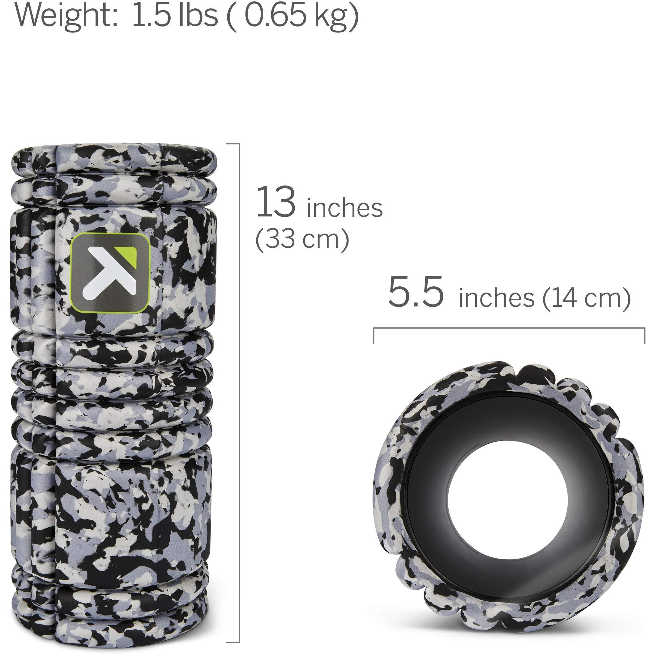 Triggerpoint Grid Foam Roller For Exercise, Deep Tissue Massage And Muscle Recovery, Original (13-Inch), Grey Camo